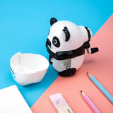 Deli Rotary pencil Sharpener Cutter Cute Child Gift Kids Sharpener Knife Smooth Panda Sharpening School Accessories Stationery
