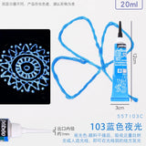 1PC PEBEO Setacolor 3D Fabric Paint, 20ml Textile Fiber Hook Line Pen Waterproof Diy Hand-painted Clothes Pigment