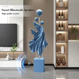 Large Modern Betta Fish Figurine Floor Sculpture Luxury Home Decor for Living Room Floor Standing Ornaments Entryway Decoration