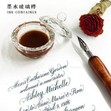 Watercolor Painting Calligraphy Professional Ink Dipping Glass Bottle Dipping Paint Pigment with Lid Desktop Container Ornament