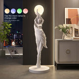 Modern Abstract Feather Girl Art Sculpture Home Decor Ornament Large Size Figure Statue LivingRoom Floor Decor Resin Crafts Gift