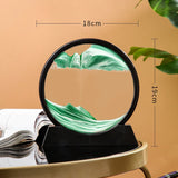 AOOKMIYA 3D Hourglass Quicksand Moving Sand Art Picture Round Glass Deep Sea Sandscape Craft Flowing Painting Office Home Decor Gifts