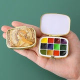 AOOKMIYA Portable 12-color Schmincke Watercolor Paint Box Set Watercolor Subpackage Student Sketching Travel Painting Art Supplies  AOOKMIYA.COM