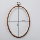 AOOKMIYA Imitated Wood Round,Oval Different Size Decorative Cross Stitch Hoop Ring Frame Embroidery Frame Circle Hanging Arts Ornament