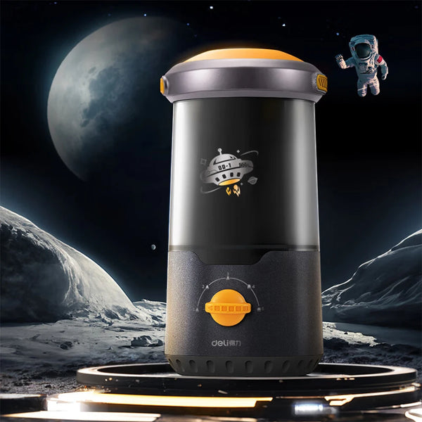 AOOKMIYA Deli Space Theme Full Automatic Electric Pencil Sharpeners Type-C Fast ChargingDispenser Gift for Children Back to School