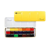 AOOKMIYA Russian White Night SONNET Academy Grade Solid Watercolor Pigment 21 Colors Full Block Watercolor Box Art Supplies for Artist