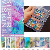 AOOKMIYA Super Vision Mica Chameleon Layered Color Metallic Watercolor Paint Hand-painted Flash Pigment Pearlescent Acuarelas Nail Art