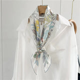 Luxury 100% Silk Scarf Shawl 18mm Double Sided Womens Fashion Head Scarves Hijab for Hair Wrapping 35"x35"