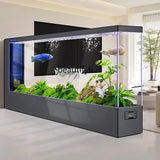 Super large floor-to-ceiling fish tank living room company hotel giant aquarium screen partition ultra-white glass53