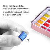 AOOKMIYA Ginflash 50/90colors Solid Pigment Watercolor Paints Set With Water Color Portable Brush Pen Professional Painting Art Supplies AOOKMIYA.COM
