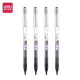 Deli 4 Pcs 0.5mm Black Ink Large-capacity Quick-drying Gel Pen School Supplies Signing Pen Gift Stationery Office Supplies