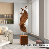 AOOKMIYA ART+ Creative Gifts Home Decor Creative 150CM Flocking Feather Statues Floor Decor Nordic Living Room Large Sculpture Bluetooth Speaker Art Ornament