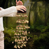Fruit Shell Wind Chime Handmade Meditation Bells Outdoor Sound Healing Coconut Shell Oleander Wind Chimes Window Decoration