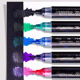 Glitter Highlighter Pen Soft Head Brush Fine Flash Markers Painting Maker for Scrapbook Diary Journal Student Stationery