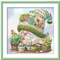 AOOKMIYA 11CT Printed On Canvas Room Cross Stitch DIY Set Chinese Counted Pattern Kit Home Needlework Embroidery