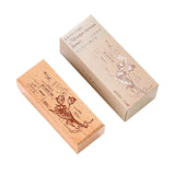 AOOKMIYA Wooden Stamp Ins Literary Retro Line Drawing Lily of The Valley Flower Handbook Diary Diy Printing Decoration Scrapbook Supplies