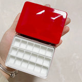 AOOKMIYA Empty Italian FOME Heavy Enamel Paint Box 18/24grids Mini Watercolor Gouache Artist Palette Painting Tools Art Supplies