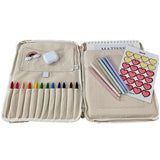 Ins Style Portable Children's Art Crayon Storage Bag Small Students Canvas Tote Bag Drawing Tools Drawing Book Learning Aids Bag