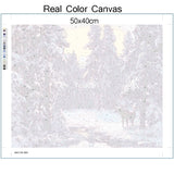 AOOKMIYA 218-378 Painting By Number Winter Landscape Home Decor For Unique Gift