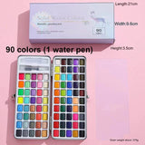 AOOKMIYA Watercolor Pigment Set, 50/72/90/100 Colors Portable Solid Painting Kit Professional Glitter Manicure Nail Draw DIY Art Supplies AOOKMIYA.COM