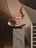 AOOKMIYA ART+ Creative Gifts Home Decor Creative Wave Statue Decoration Living Room Large Floor Ornaments Hotel Lobby Abstract Handicraft Sculpture Ornaments