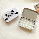 AOOKMIYA Portable Palette Watercolor Paint Repackaging Iron Box Paint Storage Box Nail Art Paint Tray Student Travel Art Supplies