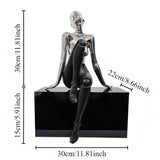 Modern Figurines Minimalism Art Miniatures Luxury Creative Ornaments for Bedroom Aesthetic Room Decor Original and Funny Gifts