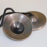 Nepal Handmade Tinkle Bell Cymbals with Bag Large Brass Buddhist Hand Bells Yoga Meditation Healing Bells Orff Instruments