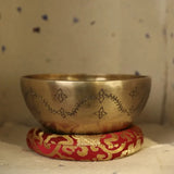 AOOKMIYA Copper Tibetan Bowl Handmade Carved Nepal Singing Bowls Spiritual Sound Healing Meditation Large Chakra Buddhist Instrument Gift AOOKMIYA.COM