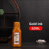 AOOKMIYA 60ml Gold/Silver/White/Red Chinese Painting Calligraphy Ink Bottle Traditional Metallic Pigment Paint For Writing Stationery