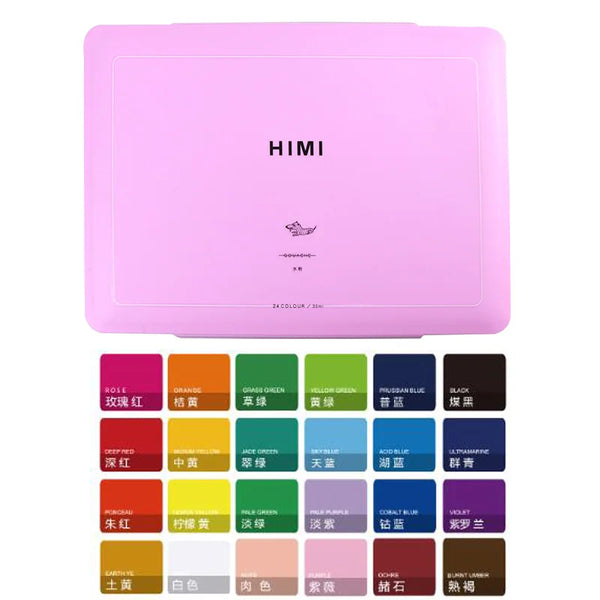 18/24 Color Professional Gouache Watercolor Paints Set 30ml Watercolor Drawing Tools Jelly Gouache Paint Art Supplies for Artist