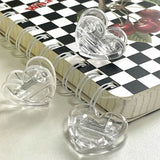 High-value Transparent Love Clip Students DIY Handbook with Mini Snack Closure Clip Office Plastic Folder Copy Folder