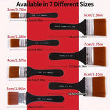 AOOKMIYA 1pc Marie's Nylon Flat Brush with Wooden Handle 7 Different Sizes- Perfect for Applying Gesso, Acrylic, Oil, Gouache, DIY Paint