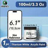 AOOKMIYA 1pc Marie's Titanium White Acrylic Paint, 100/300ml(3.38oz/10.1oz) for Rocks,Wood,Crafts,Painting,Wall,for Artist,Adults