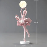 Large Artistic Figurine Girl Dances Ballet Styling Abstract Floor-standing Style Sculpture Creative Living Room Lamp Home Decor