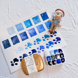 AOOKMIYA Schmincke Master Watercolor Paint Packing 12 Colors Seascape Marine Plant Artist Painting Portable Paint Box Art Supplies