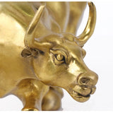 12cm Brass Ox Wall Street Bull Figurine Charging Stock Market Bull Statue Feng Shui Sculpture Home Office Decoration Gift