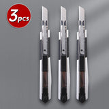AOOKMIYA 1pc/3/5pcs Stainless Steel Retractable Utility Knife 9mm,for Unboxing,Cutting Paper ,Handicraft Carving for Crafters,Artist