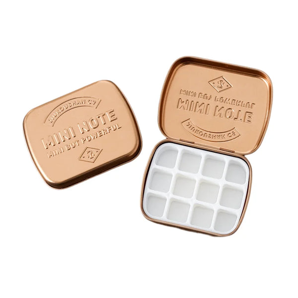AOOKMIYA Mini Watercolor Tin Box 12/24 Grid Portable Watercolor Packing Travel Palette Student Artist Painting  Aquarela Art Supplies