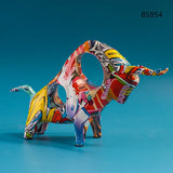 Nordic Creative Nordic Creativity Wall Street Resin Bull Figurine Cattle OX Statue Home Decorations Bull Art Desktop Decor Sculp