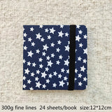 AOOKMIYA 100% Cotton Watercolor Book 300g Fabric Hand Ledger Fine/Medium Coarse Portable Square Pocket Painting Book Art Supplies