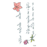 AOOKMIYA Small Waterproof Temporary Tattoo Sticker Colorful Leaf Flower Elephant Dolphin  Art Wrist Neck Women Kids Fake Mini Tatoo