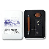 New 5.5x5.6mm Automatic Pencil Imported Movement Architectural Drawing Sketching Core Sharpener Walnut Wood Carbon Rod Set