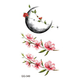 AOOKMIYA Small Waterproof Temporary Tattoo Sticker Colorful Leaf Flower Elephant Dolphin  Art Wrist Neck Women Kids Fake Mini Tatoo