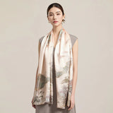100% Silk Scarf Women Print Hangzhou Handkerchief Pure Silk Neckscarves Luxury Bufandas Silk Shawl  2025 Long Scarf