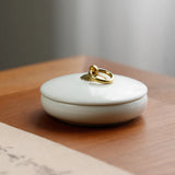 AOOKMIYA Ceramic Palette with Lid Chinese Calligraphy Ink Disk Easy Clean Anti-Drying Moisturizing Paint Artist's Art Supplies