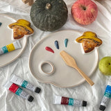 Artist Van Gogh Palette Artistic Ceramic Color Palette Creative Ceramic Storage Tray Fine Dining Fruit Dessert Plat