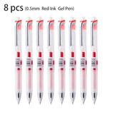Deli 4/6/8pcs 0.5mm Black Red Blue Ink Gel Pen Stationery For Writing School Supplies Office Supplies Signing Pen Exam Pen Gift