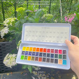 AOOKMIYA MIJELLO watercolor paints gold  colors artist 12/24/36/125color gold pure pingment set 0.5/1/2ml  With color card  art supplies AOOKMIYA.COM