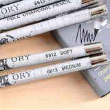 AOOKMIYA Rolling Paper Pull Line Pen Concentrated Carbon Pencil Beginner Art Sketch Comics Grinding-Free Charcoal Pencil Set